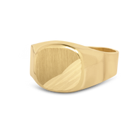 Men's Diamond-cut Signet Ring | 10k Gold