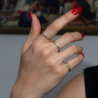 yellow gold stacking rings