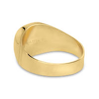 Men's Diamond-cut Signet Ring | 10k Gold