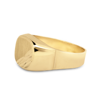 Men's Diamond-cut Signet Ring | 10k Gold