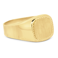 Men's Textured Signet Ring | 10k Gold