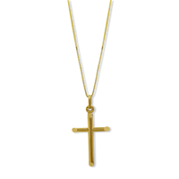 Large Cross Pendant | 10k Gold | 16–22"