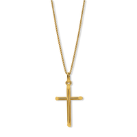 Large Cross Pendant | 10k Gold | 16–22"