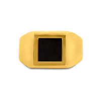 men’s gold onyx ring