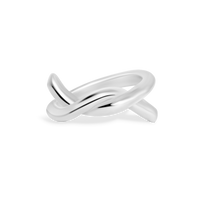 silver knot ring, unique mens silver rings