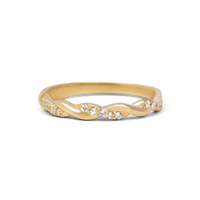 Braided CZ Ring | 10k-14k Yellow/White/Rose Gold