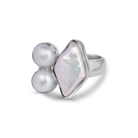 Chunky pearl rings Toronto, Triple pearl ring Toronto, Buy chunky pearl ring in Toronto