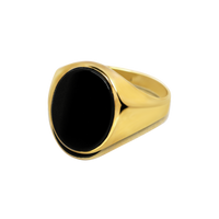 men’s gold onyx ring