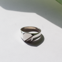 Square Signet Ring | 10k Yellow/White/Rose Gold