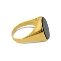 statement black onyx ring for men