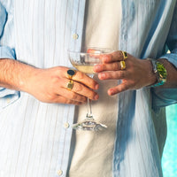 men’s pinky ring gold onyx