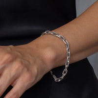 Chunky Women's Bracelet | Silver | 7.5"