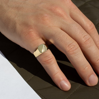 Square Signet Ring | 10k Yellow/White/Rose Gold