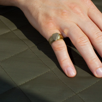 Square Signet Ring | 10k Yellow/White/Rose Gold