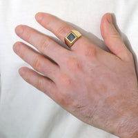 Bold Onyx Ring | 10k Gold