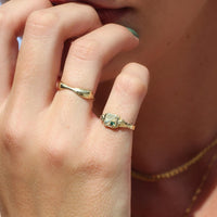 Womens pinky ring signet ring gold, unisex gold signet ring, vintage pinky ring 10k