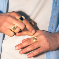 gold onyx signet ring