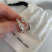 Chunky Tube Hoops | Silver | 20mm