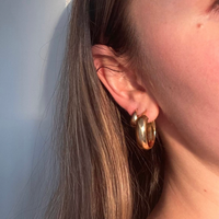 Oval Chunky Hoops | 10k Gold | 27.3mm