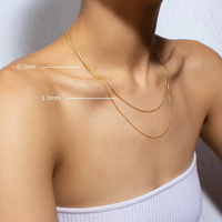dainty gold box chain, thing box chain