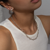 chunky silver jewelry, silver womens chain, womens silver chian
