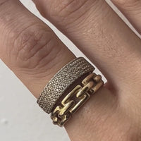Wide Pave CZ Ring | 10k Gold