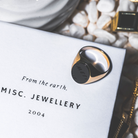 gold onyx signet ring
