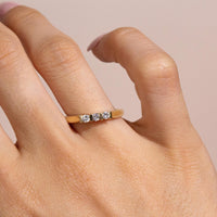 white gold mothers ring 3 stones