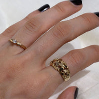 Nugget Ring | 10k Yellow/White/Rose Gold