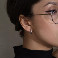 womens silver hoops