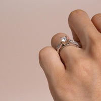 raised solitaire engagement ring