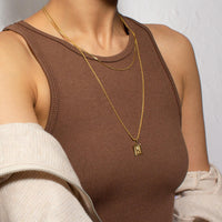womens solid rope chain, gold rope chain,