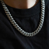 diamond cuban link chain, heavy cuban chain silver 10mm diamonds