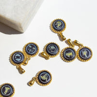 Sagittarius Zodiac Pendant | 10k Gold and Onyx | 16-28"