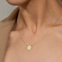 layered gold coin necklace toronto, signature necklace gold canada