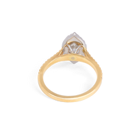 Halo Marquise Engagement Ring | 0.96 CT | 14k Yellow/White/Rose Gold