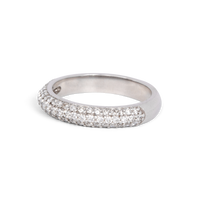 Diamond Pavé Dome Ring | 0.60 CT | 14k Yellow/White/Rose Gold