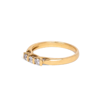 Three Stone Diamond Ring Band | 0.18CT | 10-14k Yellow/White/Rose Gold