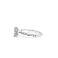Halo Engagement Ring | 0.52 CT | 14k Yellow/White/Rose Gold