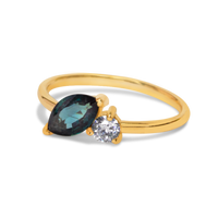 mothers ring 2 stones, 2 birthstone ring, gold birthstone ring, birthstone ring, 2 stone mothers ring