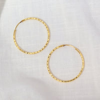 diamond cut gold hoop earrings, hammered gold hoop earrings, large hammered hoop earrings