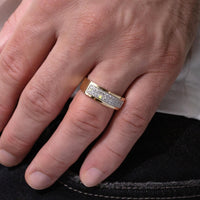 Mens chunky diamond wedding, chunky diamond wedding band gold