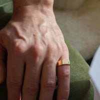 mens gold signet ring