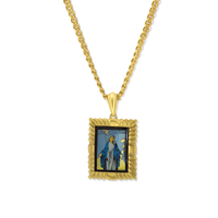 St. Christopher Pendant | 10k Yellow/White/Rose Gold | 16–28"