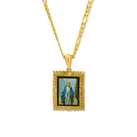 St. Christopher Pendant | 10k Yellow/White/Rose Gold | 16–28"