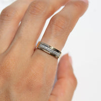 unique wide wedding bands for her