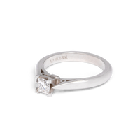 white gold princess cut solitaire engagement ring