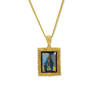 St. Christopher Pendant | 10k Yellow/White/Rose Gold | 16–28"