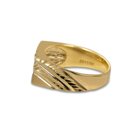 solid gold man ring, man 14k gold signet, man gold pinky ring 14k