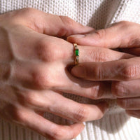 Heirloom Baguette Ring with Birthstones | 10k-14k Yellow/White/Rose Gold